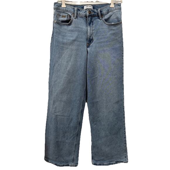 Nine West Womens Wide Leg Jeans Sz 6 Blue Denim High Rise Casual Retro Y2K Style - Picture 1 of 10